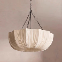 Fabric Chandelier Bedroom Vintage Lighting Fixture
