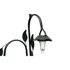 Hanging flower basket with LED lighting